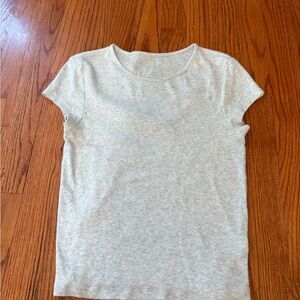 American Eagle Outfitters Light Gray Short Sleeve Tee